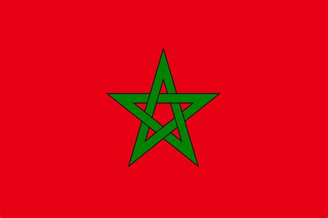 flagge von marokko